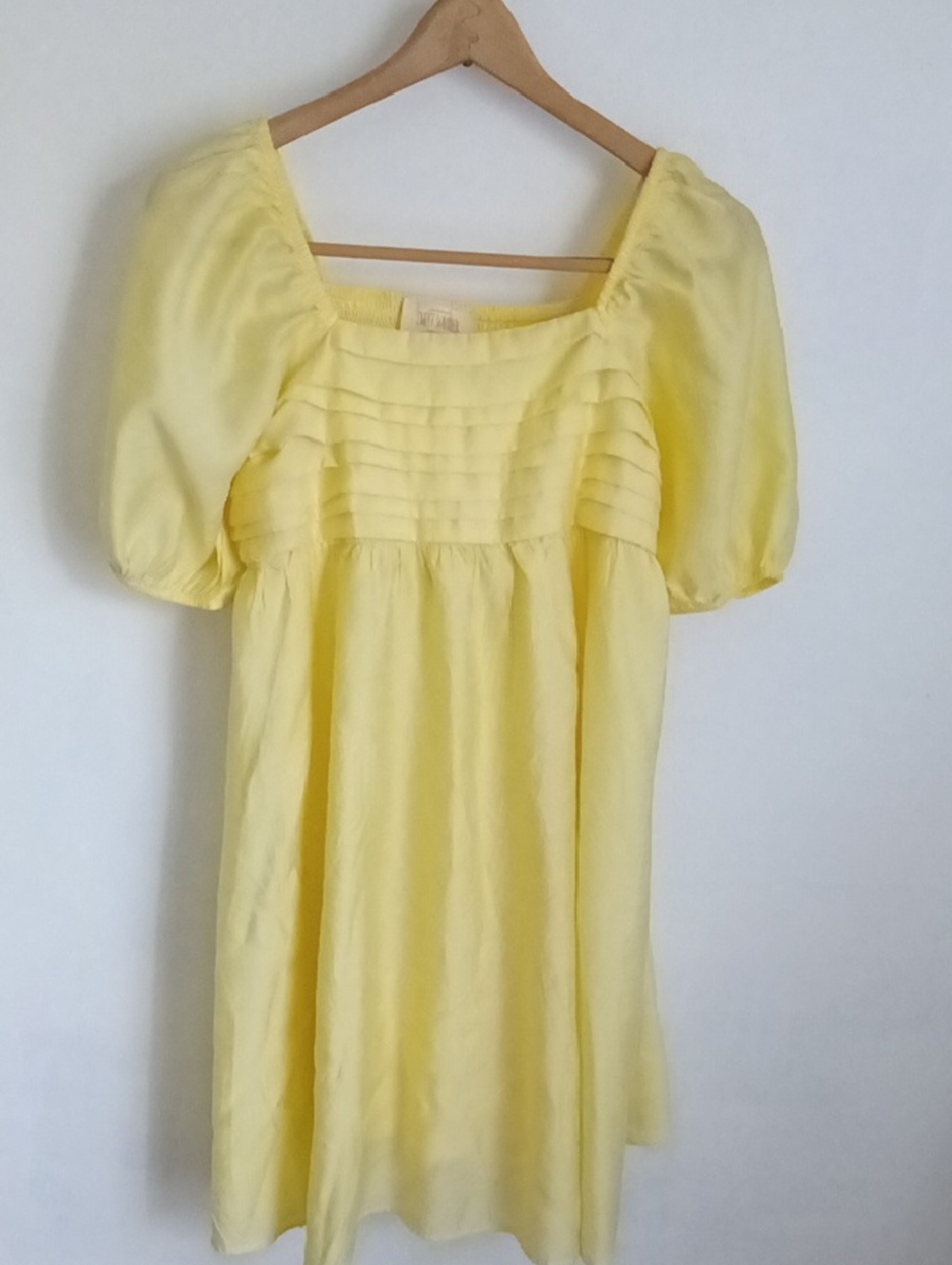 Maternity Sweet Wanderer Sunny Puff-Sleeve Women's Dress - Yellow